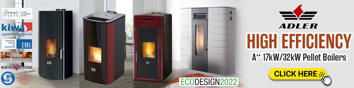 Adler Wood Pellet Stoves, Renewable Green Energy, Mareli Systems, Ireland -  laoisstone.com