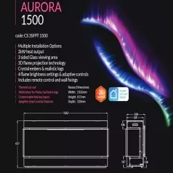 Aurora 1500 Electric Fire drawing