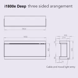 I-Range 1800e Deep Electric Fire drAWING