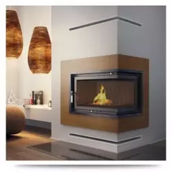 ZUZIA Right Corner Glass  fireplace