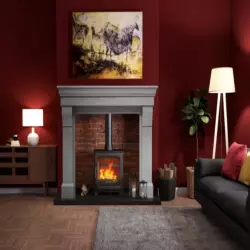 Astoria Fireplace honed grey