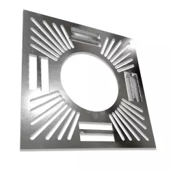 Fire Stop Plate Silver (Ventilated) silver 