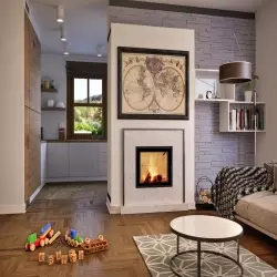 Lucy 12 kW Insert Stove in room view