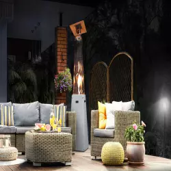 Umbrella Steel Black Gas Heater