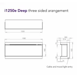 I-Range 1250e Deep Electric Fire drawing