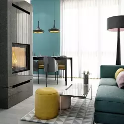 Nadia 12 kW Sliding Glass Insert Stove room view