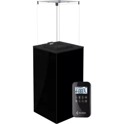 Patio Mini Black Panel Gas Heater- Remote Control